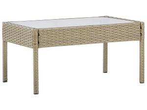 Sitzgruppe MARSALA 7-tlg Beige - Blau - Weiß - Polyrattan - 112 x 77 x 57 cm