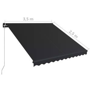 Auvent rétractable 3007205-1 Anthracite - 250 x 1 x 350 cm