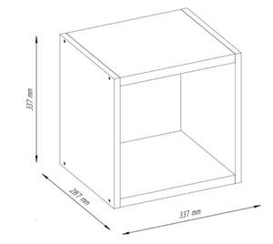 Regaleinsatz VOYAGE Braun - Holzwerkstoff - 33 x 33 x 28 cm