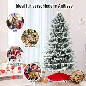 180cm Künstlicher Weihnachtsbaum Weiß - Kunststoff - 108 x 180 x 108 cm