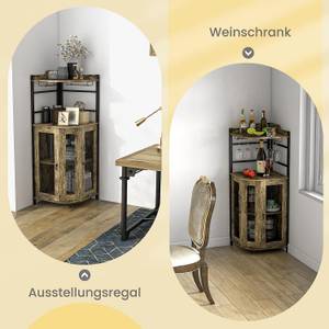 Weinschrank Industrial Braun - Holzwerkstoff - 46 x 130 x 46 cm