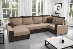 Ecksofa PAULI-LONG Beige - 307 x 90 x 161 cm - Ecke davorstehend rechts