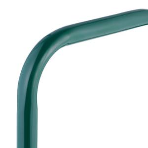 Range-bûches vert foncé sur roues Vert - Métal - Matière plastique - 41 x 110 x 45 cm