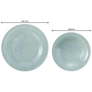 Tafelservice Beat Color Glaze 12-teilig Hellblau