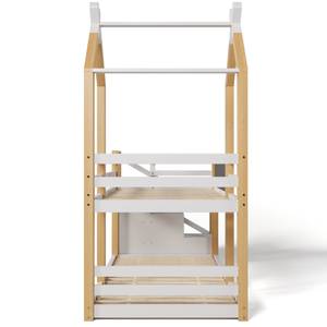 Etagenbett Jonathan Weiß - Holzwerkstoff - Massivholz - 97 x 209 x 246 cm