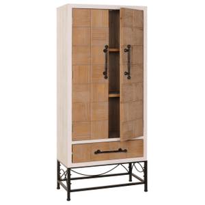 Hochschrank N30 Weiß - Holzwerkstoff - Metall - Massivholz - Holzart/Dekor - 72 x 167 x 41 cm