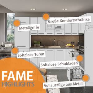 Küchenzeile Fame-Line 38743 Sonoma Eiche Trüffel Dekor - Weiß