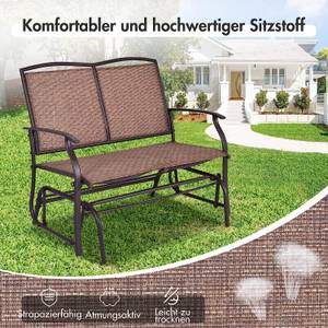 Schaukelbank 2-Sitzer OP70517 Braun - Metall - 72 x 93 x 105 cm