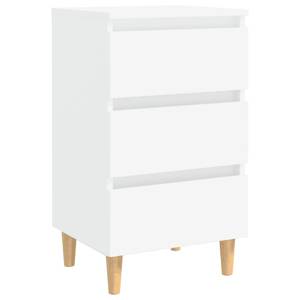 Table de chevet 3009517-1 Blanc - Bois manufacturé - 40 x 69 x 35 cm