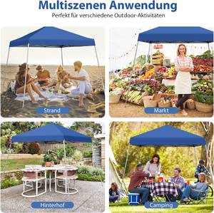 3x3m Faltpavillon, Pop Up Gartenpavillon Blau