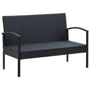 Garten-Sofa-Set Schwarz