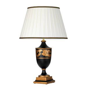 Lampe de chevet NODIA Beige - Noir - Doré - Bois manufacturé - 46 x 68 x 46 cm