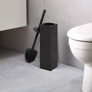 WC-Bürsten-Set mit Ersatzkopf C696-S Schwarz - Metall - 8 x 36 x 26 cm