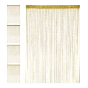 5 x Fadenvorhang Glitzer gold 145x245 cm Breite: 145 cm