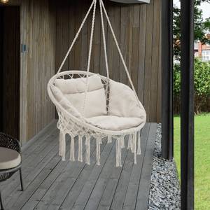 Siège Kailua Rond avec Coussin Hamac Blanc crème