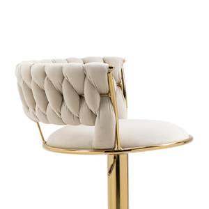 Barhocker FlowerDiana (2er Set) Beige - Gold