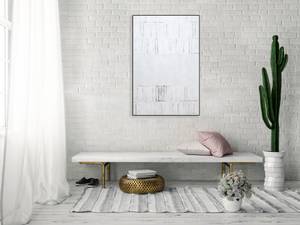 Acrylbild handgemalt Tür zur Freiheit Weiß - Massivholz - Textil - 80 x 120 x 4 cm