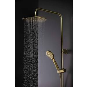 Duschsystem mit Regendusche golden Gold - Metall - 31 x 121 x 36 cm