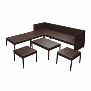 Mobilier de jardin Marron - Métal - Polyrotin - 45 x 32 x 70 cm