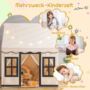 Kinderspielhaus mit Sternenlichtern Beige