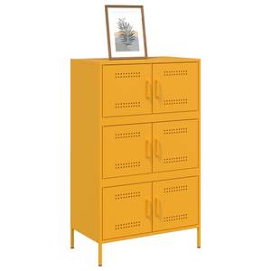 Highboard DE1471 Gelb - Metall - 39 x 113 x 68 cm