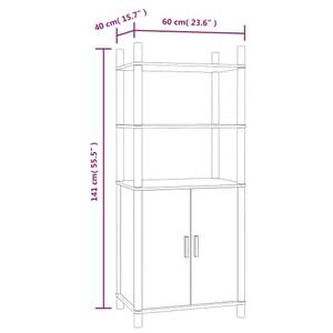 Highboard DE4607 Braun - Holzwerkstoff - 40 x 141 x 60 cm