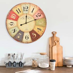 Vintageuhr DURIM Holz Wanduhr Holzwerkstoff - 60 x 60 x 3 cm