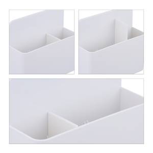 Lot de 2 porte-stylos magnétiques Noir - Blanc - Métal - Matière plastique - 13 x 12 x 4 cm