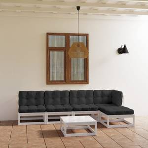 Garten-Lounge-Set (6-teilig) 3009922-2 Anthrazit - Weiß