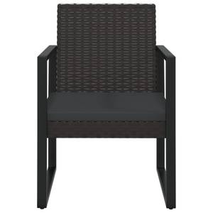 Gartensessel 362324 Schwarz - Metall - Polyrattan - 51 x 74 x 57 cm