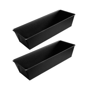 Lot de 2 moules à cake Noir - Métal - 23 x 51 x 14 cm