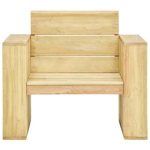 Garten-Sofagarnitur Braun - Massivholz - Holzart/Dekor - 75 x 31 x 75 cm