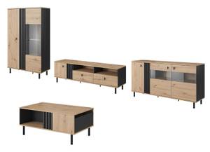 Wohnzimmer-Set Braun - Holzwerkstoff - 421 x 149 x 40 cm