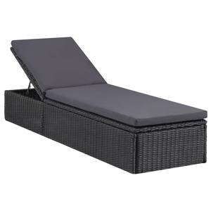 Chaise longue Noir - Métal - 60 x 84 x 198 cm