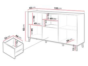 Kommode Abeto Graphit