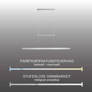 LED Pendellampe Touchdimmer Silber - Metall - 179 x 180 x 179 cm