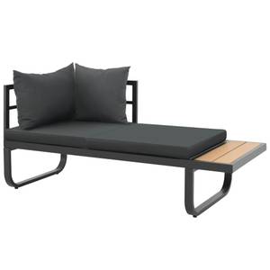 Sofa (2-teilig) 44704 Grau - Metall - Rattan - 58 x 30 x 58 cm