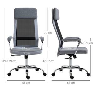 Bürostuhl 921-385 Grau - Textil - 67 x 129 x 65 cm