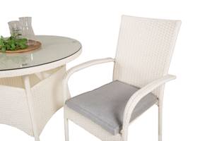 Gartenmöbel-Set Volta (3-teilig) Weiß - Rattan - 90 x 74 x 90 cm