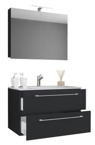 3-pièces lavabo Badinos SP Noir - Noir brillant - Largeur : 60 cm