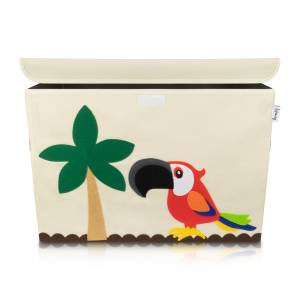 Lifeney Aufbewahrungsbox Kinder Papagei Kunststoff - 36 x 51 x 4 cm