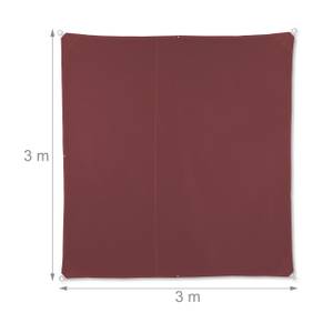 Voile d'ombrage carrée brun rouge 300 x 300 cm