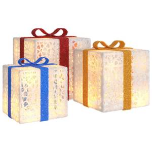 Geschenkbox (3er Set) 3030478 Weiß - Metall - Kunststoff - 30 x 30 x 30 cm