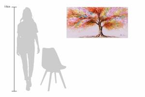 Acrylbild handgemalt Magic Blossom Tree Massivholz - Textil - 120 x 60 x 4 cm