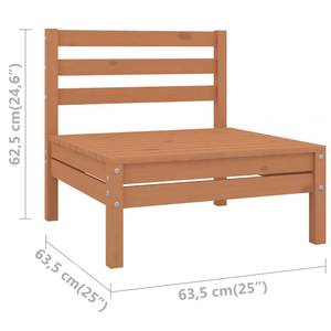 Mittelsofa 3008459-5 Braun - Massivholz - Holzart/Dekor - 64 x 62 x 64 cm