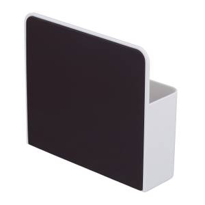 Lot de 2 porte-stylos magnétiques Noir - Blanc - Métal - Matière plastique - 13 x 12 x 4 cm