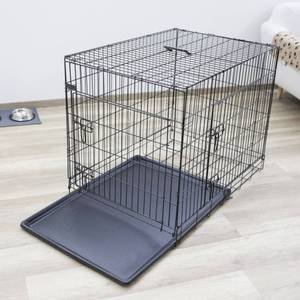 Caisse pour animaux de compagnie 3015196 Noir - Métal - 92 x 74 x 63 cm