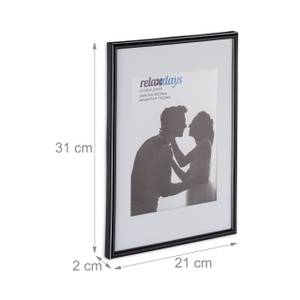 Cadres photo 20 x 30 cm lot de 10 noirs Noir - Blanc