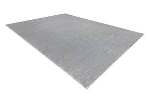 Teppich Softy Glatt Einfarbig Grau Grau - Kunststoff - Textil - 80 x 1 x 150 cm