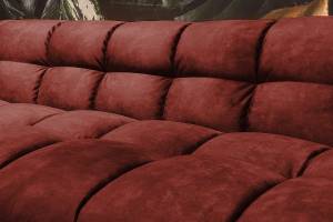 Sofa ROSARIO Velvet Bordeaux - Breite: 207 cm